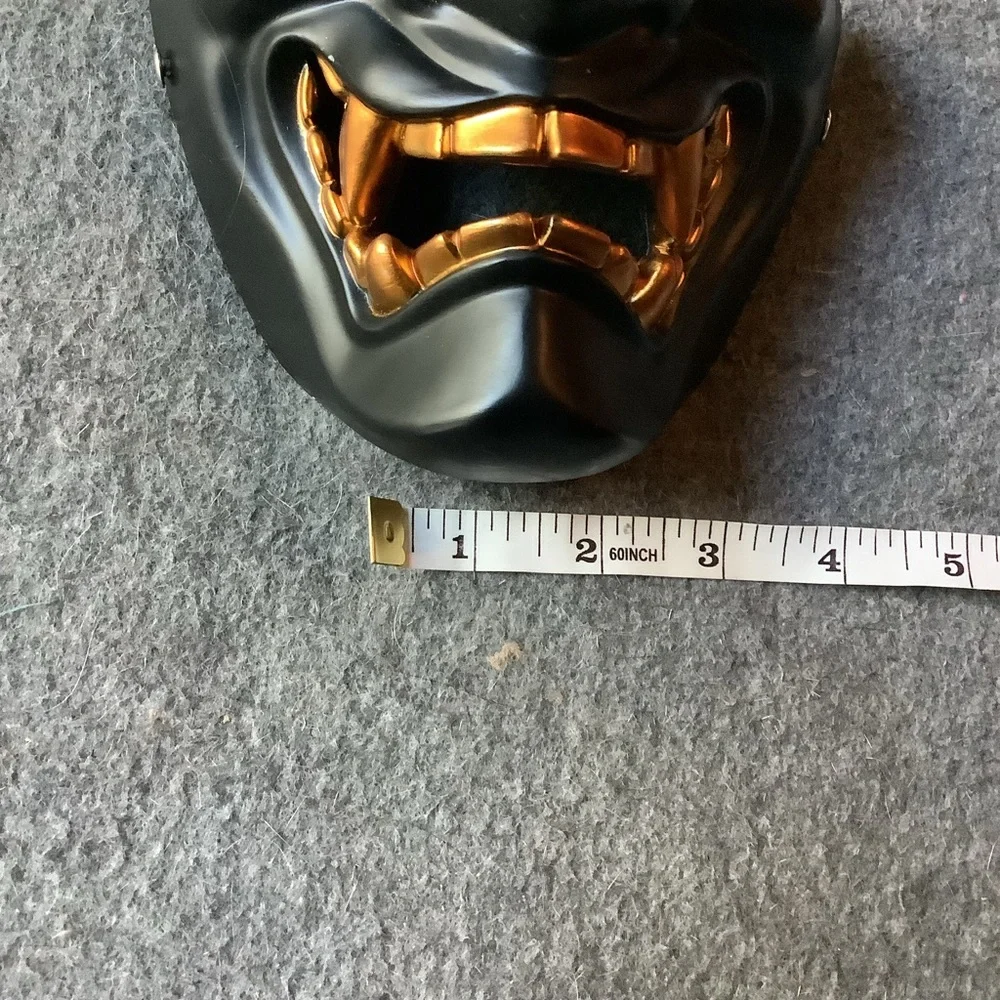 Black and Gold Mask with adjustable strap
